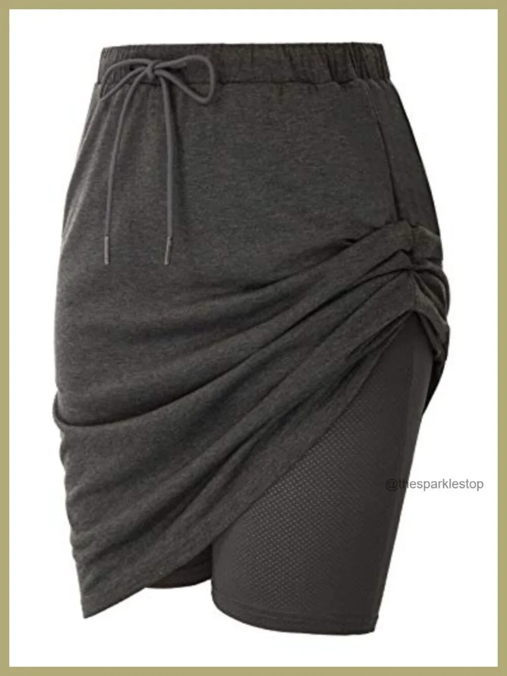 Stretchy Knee Length Skort with Pockets Athletic Golf Tennis